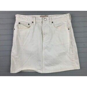 Everlane Size 27 Womens Skirt White Short Denim Jean Cotton